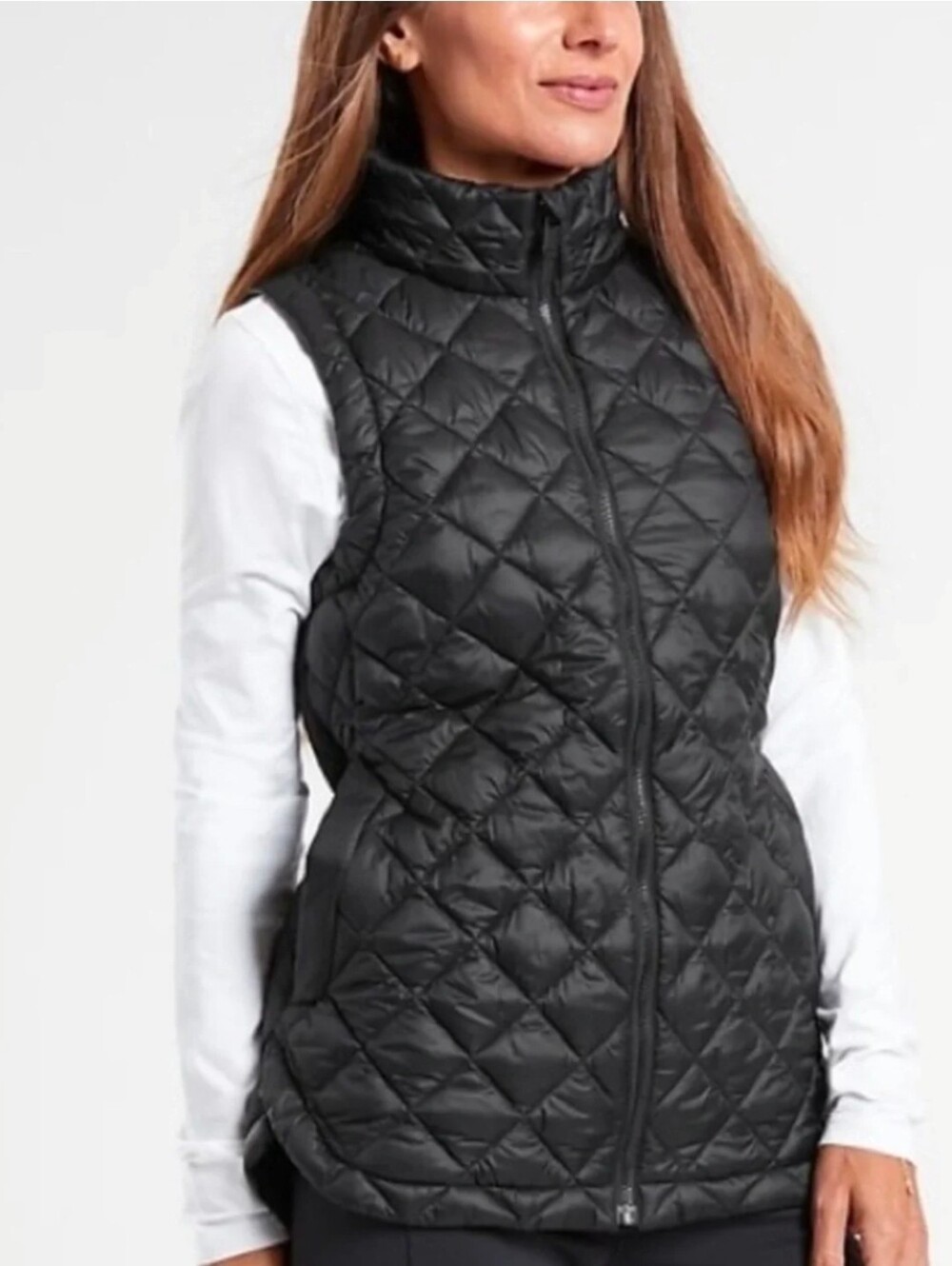 Athleta Whisper Featherless Puffer Vest Black Size XL - Like New!